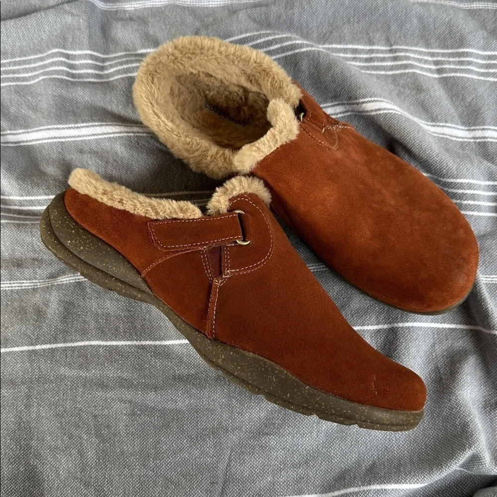 Clarks Women's Roseville Clogs‎ Shoes mahogany suede Size 11 - Picture 5 of 6